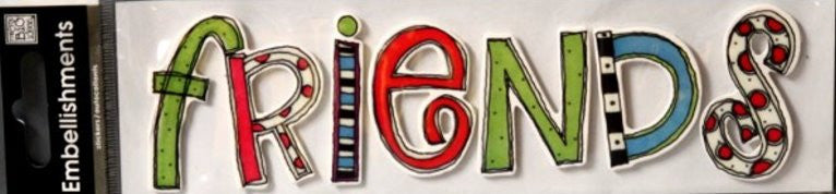 Me & My Big Ideas Small Talk Friends Dimensional Title Sticker - SCRAPBOOKFARE