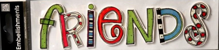 Me & My Big Ideas Small Talk Friends Dimensional Title Sticker - SCRAPBOOKFARE