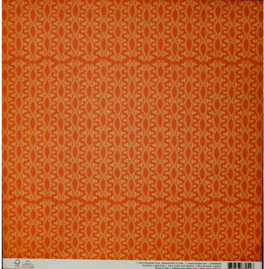 Cosmo Cricket Evangeline Dandelion Double-Sided Flat Floral Designer Scrapbook Paper - SCRAPBOOKFARE