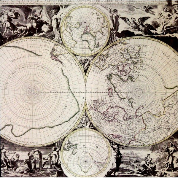 Global Map Themed Scrapbook Paper - SCRAPBOOKFARE