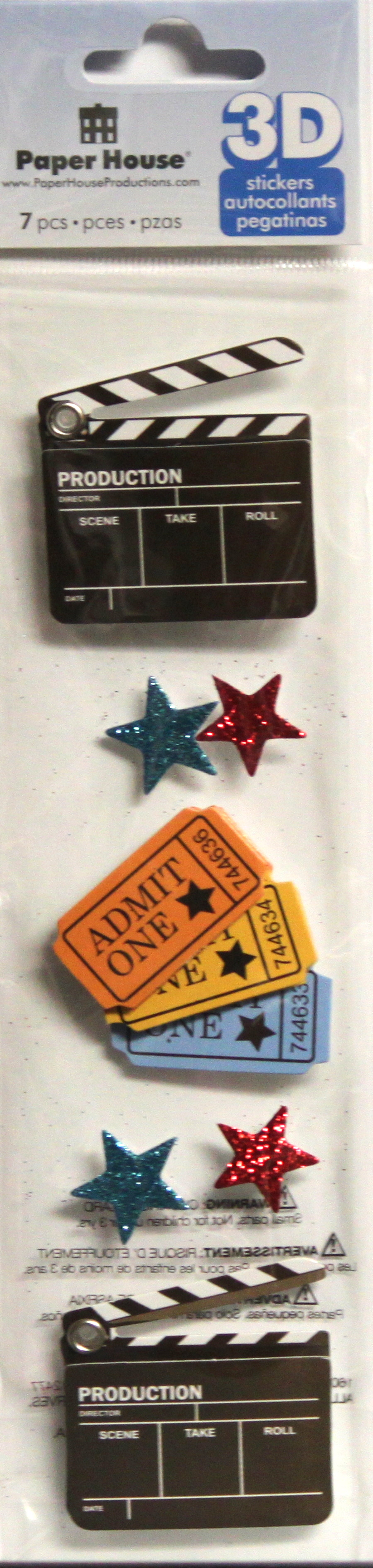 Paper House Movie Production 3-D Stickers