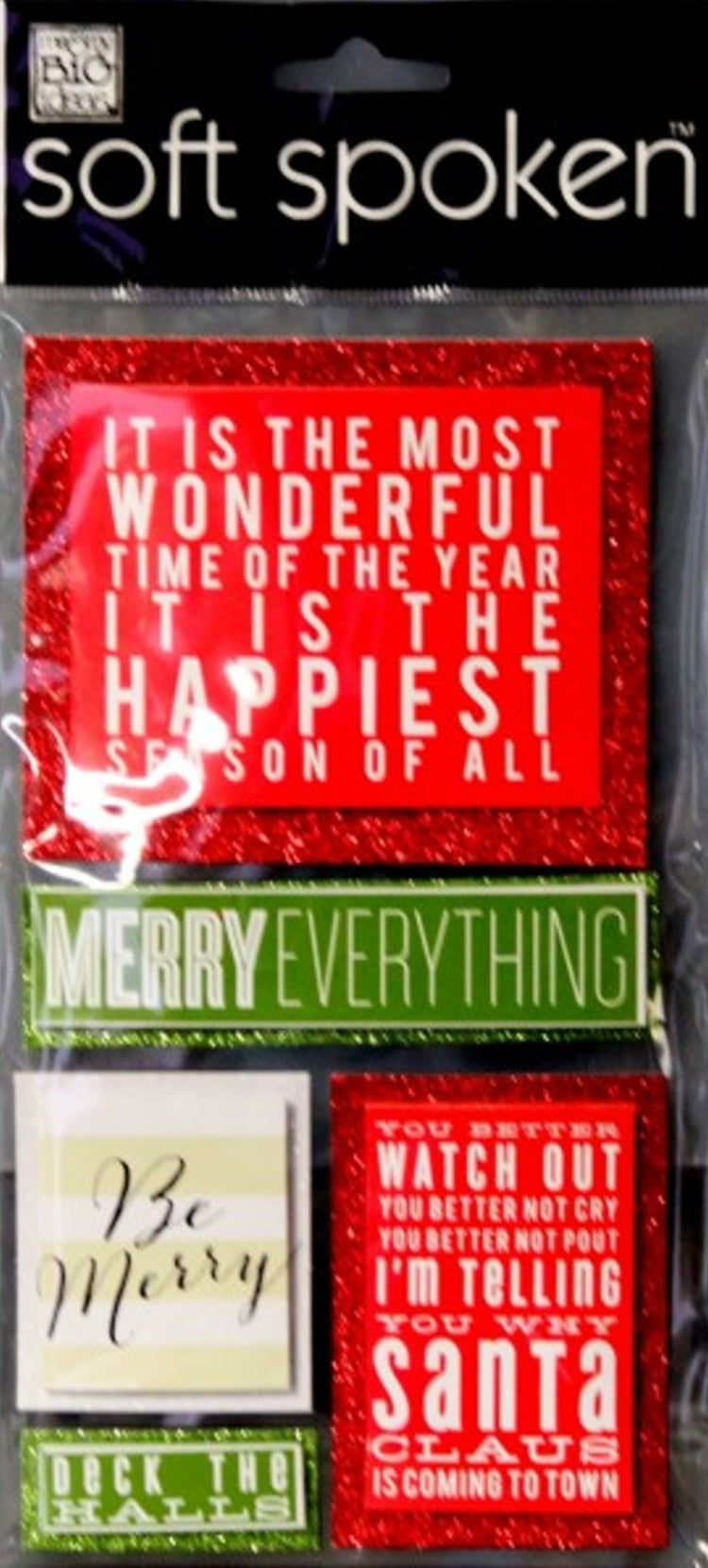 Me & My Big Ideas Soft Spoken Christmas Dimensional Stickers - SCRAPBOOKFARE