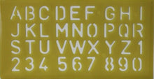 Alphabets & Numbers Dull Yellow Stencil - SCRAPBOOKFARE