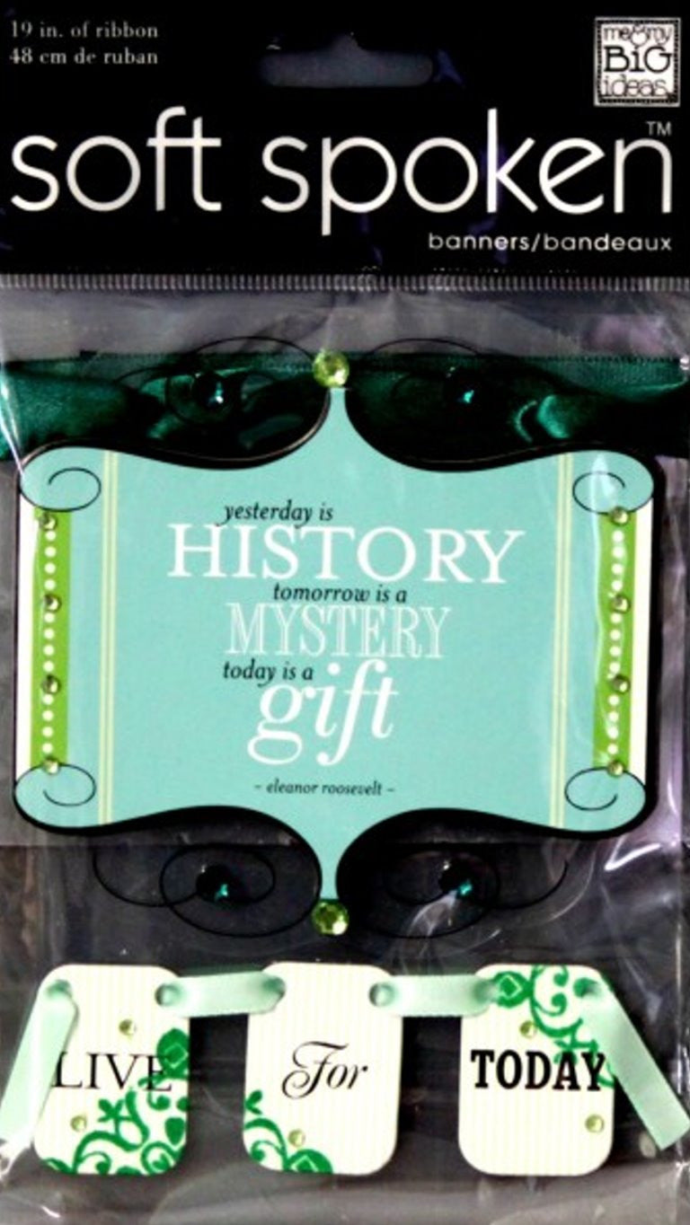 Me & My Big Ideas Soft Spoken Live For Today Dimensional Stickers - SCRAPBOOKFARE