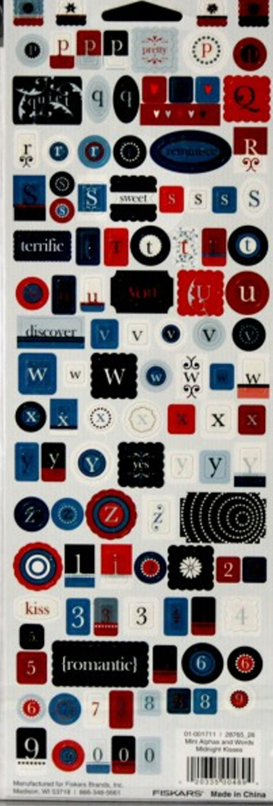 Heidi Grace Cardstock Alphas & Words Midnight Kisses Stickers - SCRAPBOOKFARE
