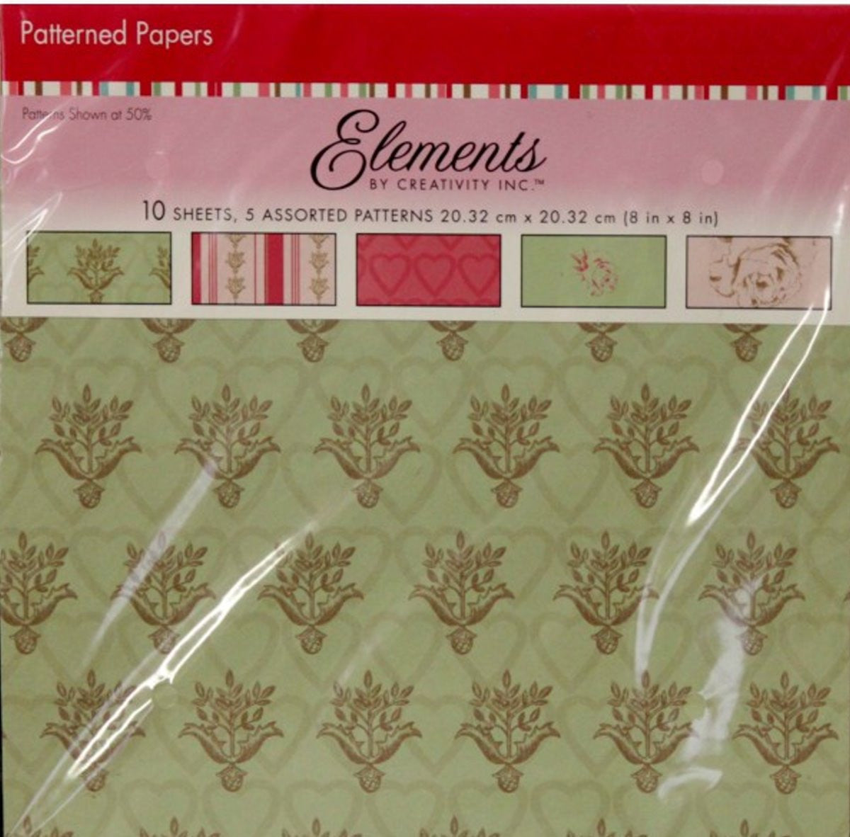 Elements By Creativity Inc.8 x 8 Love Traditional Scrapbook Paper - SCRAPBOOKFARE