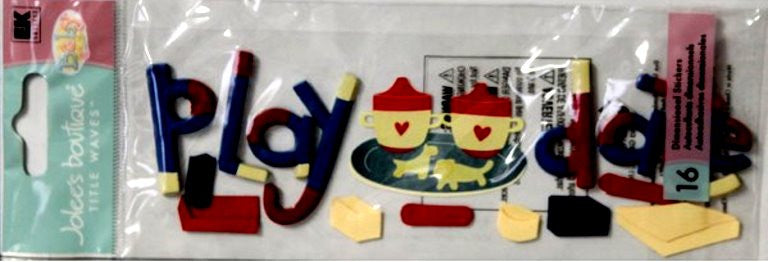 EK Success Jolee's Boutique Play Date Dimensional 3 D Title Waves Stickers - SCRAPBOOKFARE