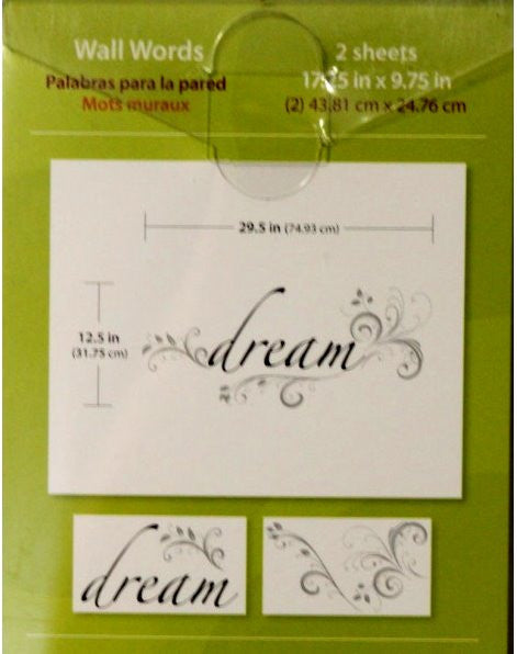 Brewster Home Fashions Dream Words Wall Pops - SCRAPBOOKFARE