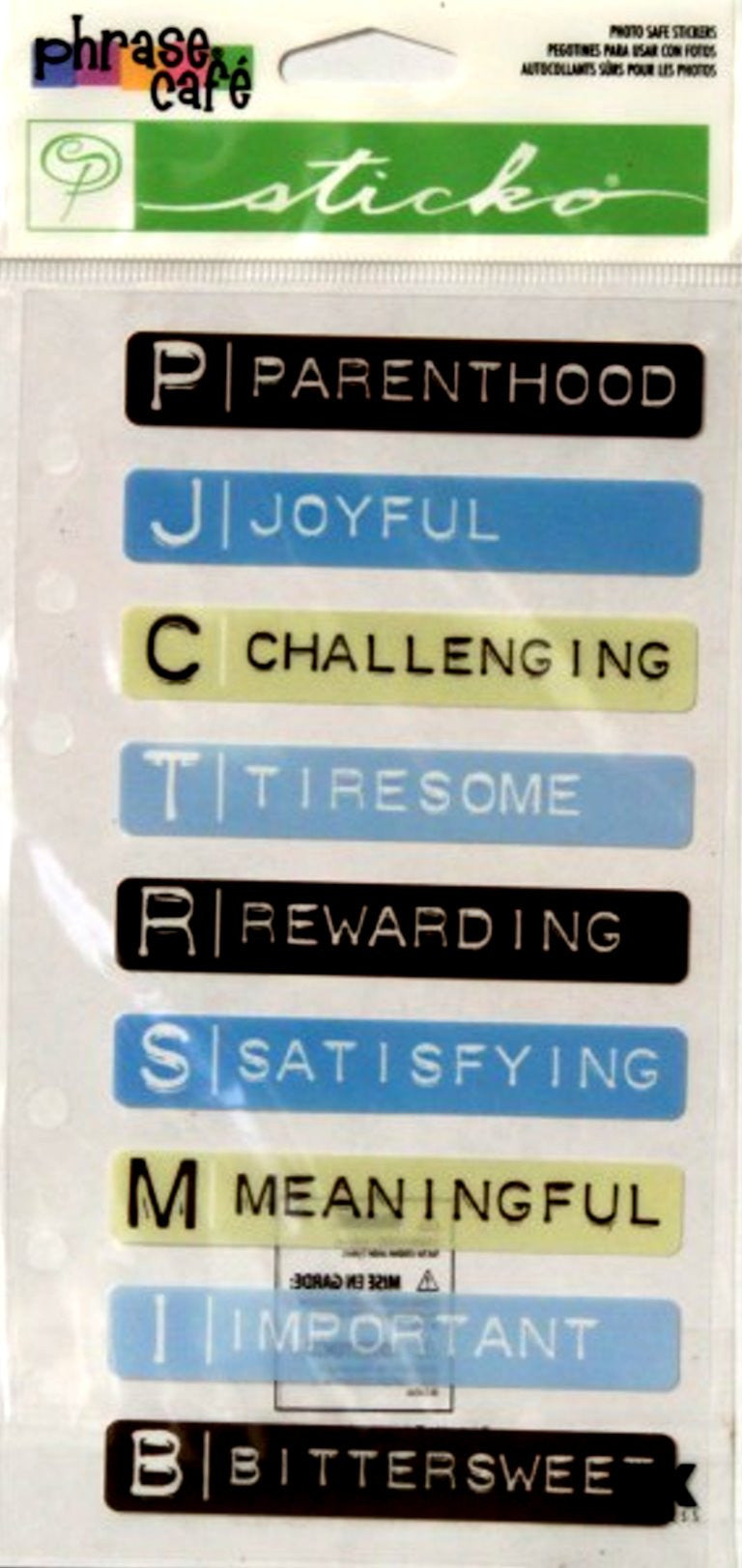 Sticko Phrase Cafe' Parenthood Stickers