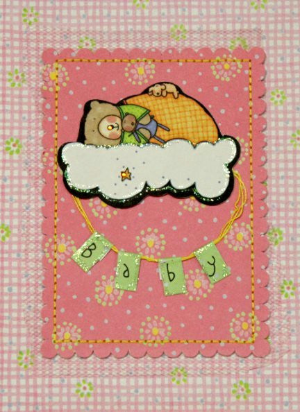 Scrapbookfare Baby Handmade Dimensional Greeting Card - SCRAPBOOKFARE