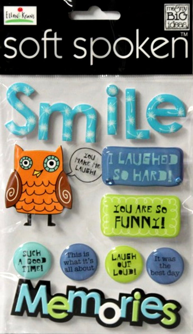 Me & My Big Ideas Soft Spoken Smile Dimensional & Epoxy Stickers - SCRAPBOOKFARE
