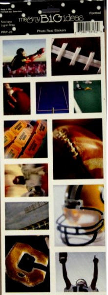 Me & My Big Ideas Photo Real Cardstock Football Stickers - SCRAPBOOKFARE