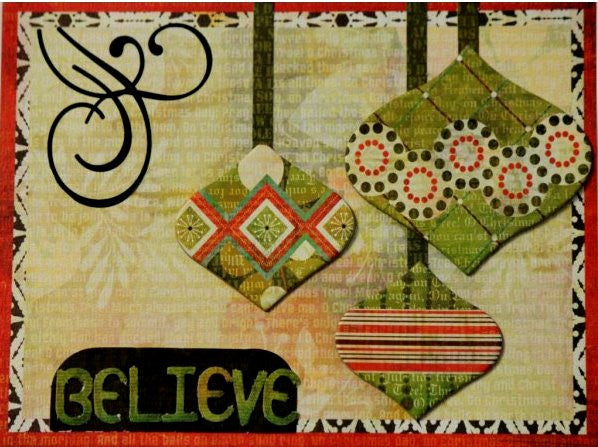 Scrapbookfare Christmas Handmade Dimensional Greeting Card - SCRAPBOOKFARE