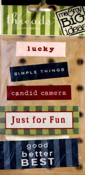Me & My Big Ideas Threads Woven Labels - SCRAPBOOKFARE