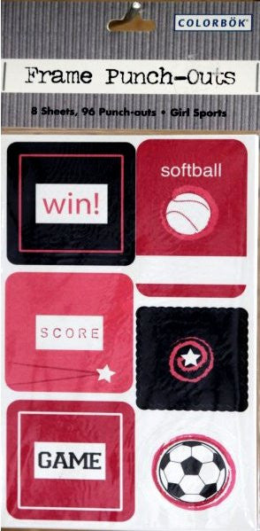 Colorbok Girl Sports Frame Punch Outs - SCRAPBOOKFARE
