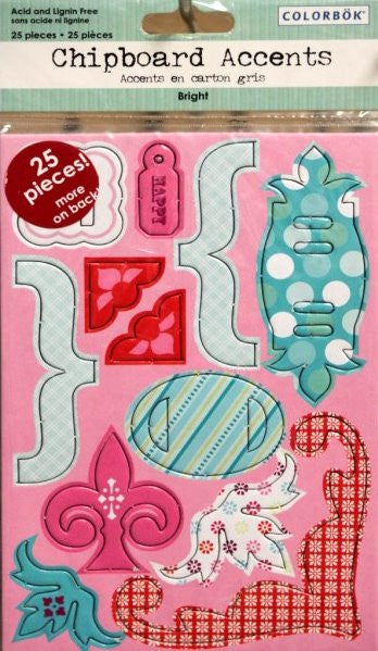 Colorbok Chipboard Punchout Bright Accents Embellishments - SCRAPBOOKFARE