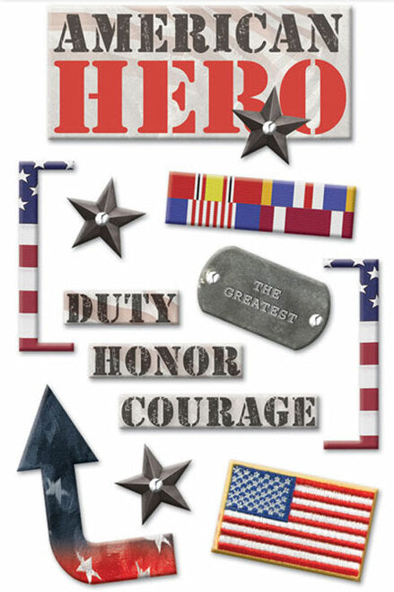 Paper House American Hero Dimensional Sticker