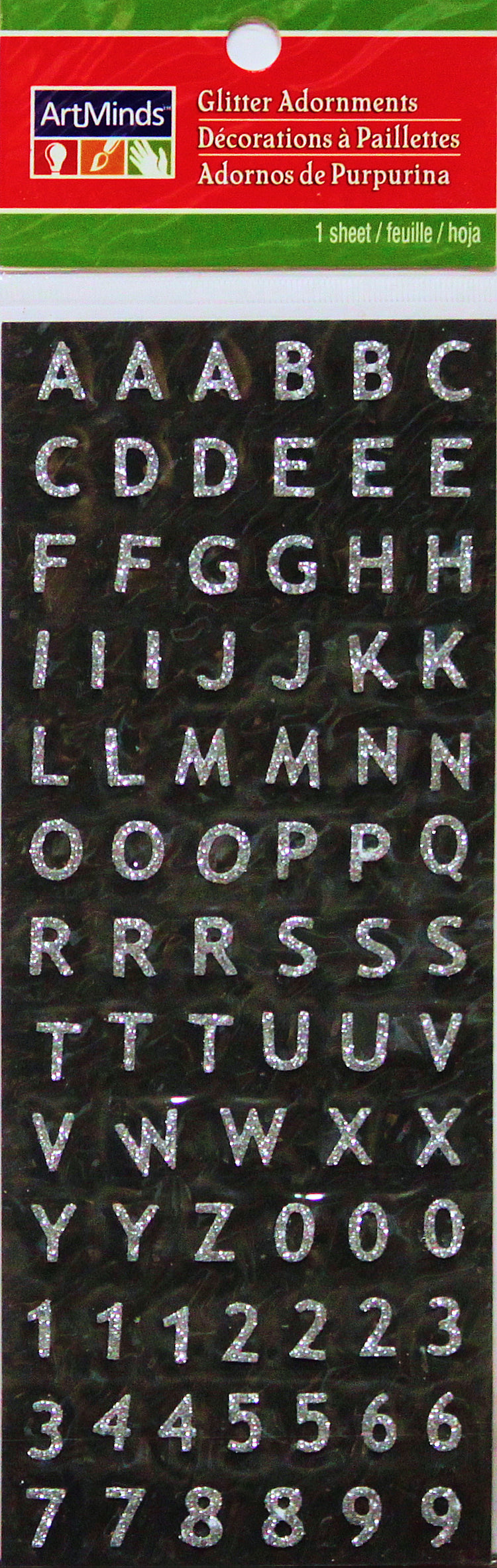 Art Minds Glitter Alphabet Sticker Sheets