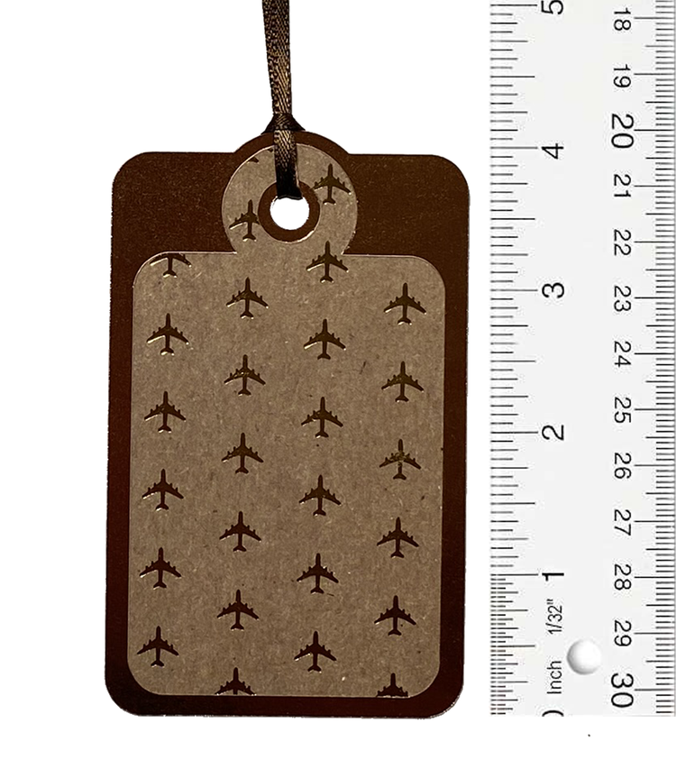 T & H Creations Handmade Layered Air Travel Dimensional Tag
