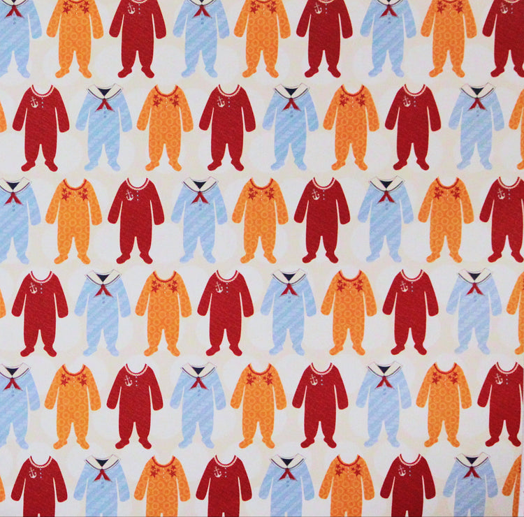 Fancy Pants Designs 12 X 12 Baby Sailor Onesies Scrapbook Paper