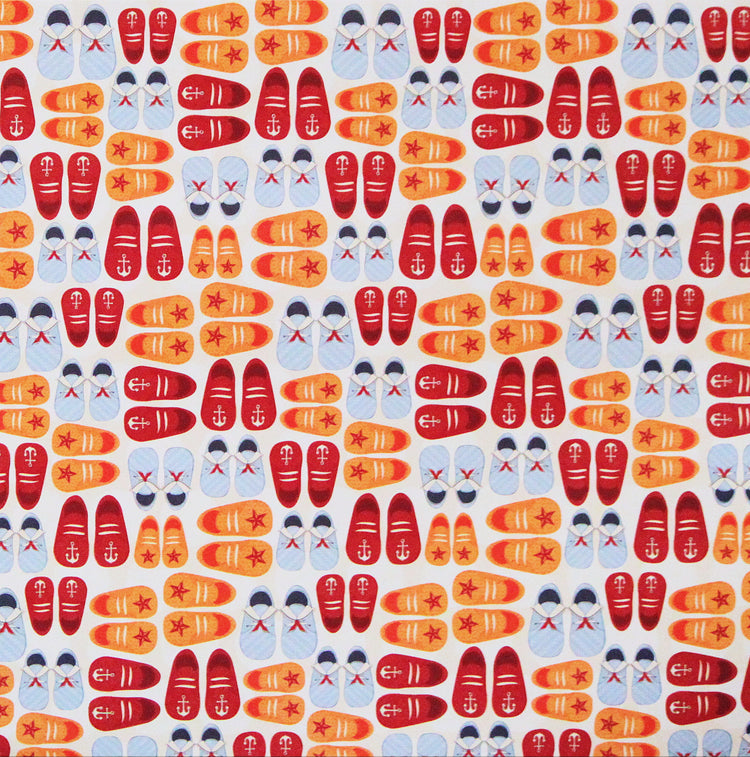 Fancy Pants Designs 12 X 12 Baby Sailor Shoes Scrapbook Paper