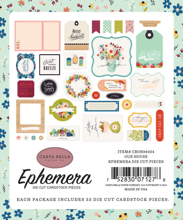 Carta Bella Our House 33 Piece Ephemera