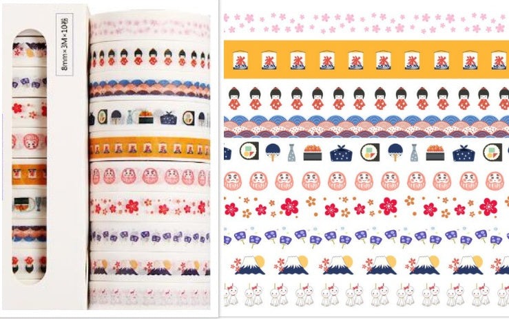 Color Series 10 Pack Washi Tape#4