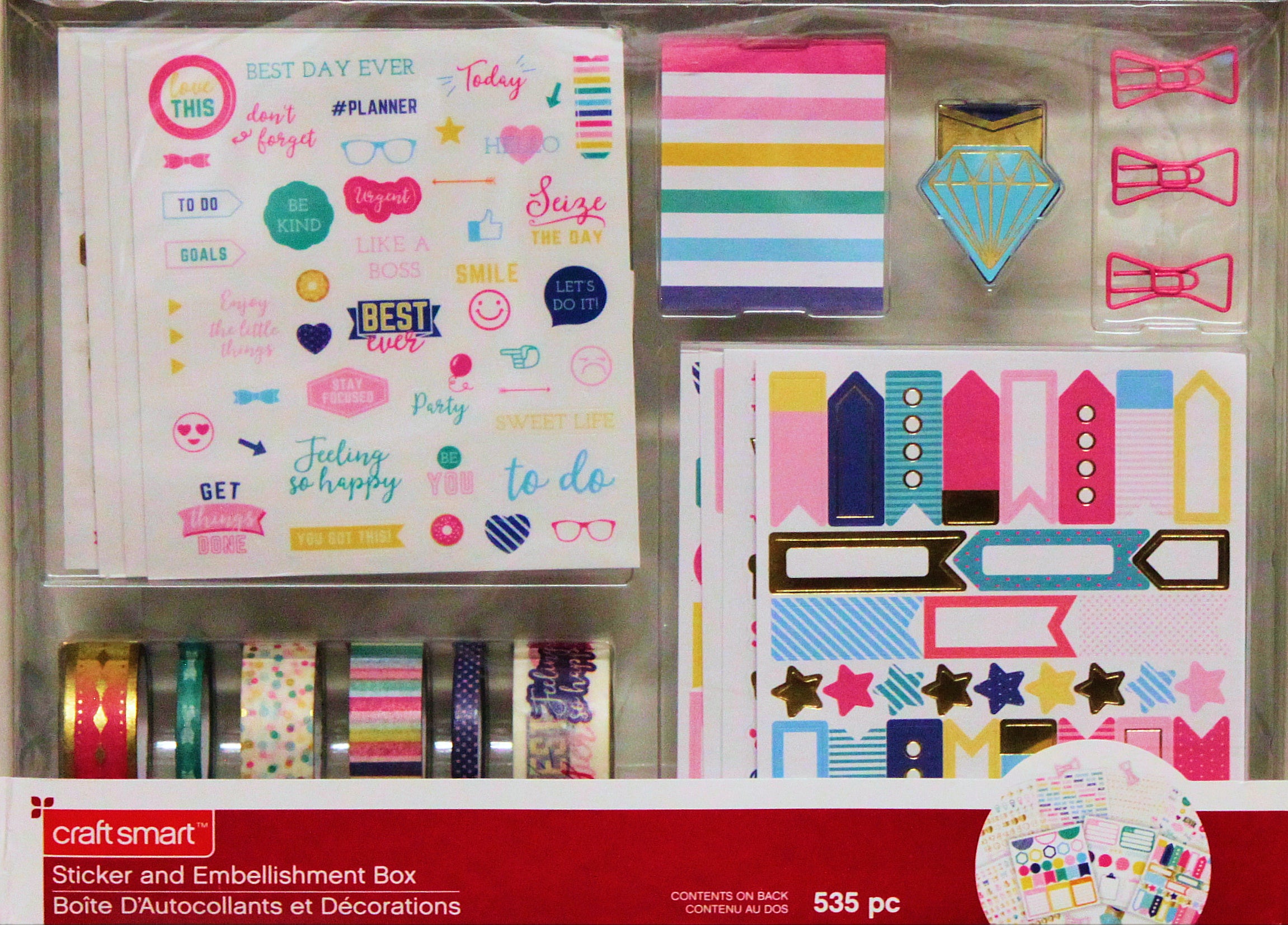 Crafts Smart 535 Piece Embellishment & Sticker Set