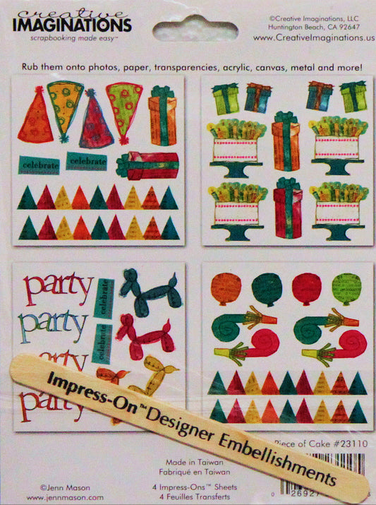Creative Imaginations Piece Of Cake Rub-On