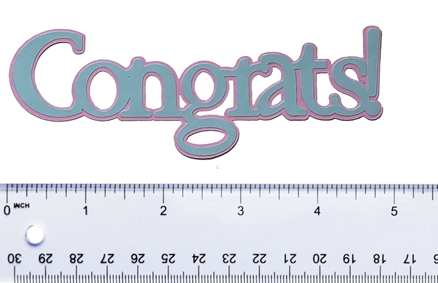 T & H Creations Handmade Layered Congrats Die-cut Embellishment