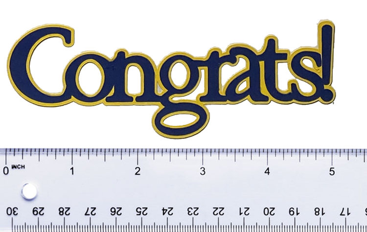 T & H Creations Handmade Layered Congrats Die-cut Embellishment