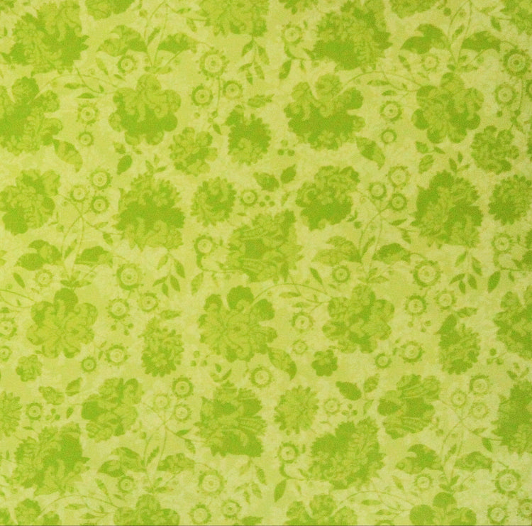 DCWV 12 X 12 Light Green Flowers Scrapbook Paper