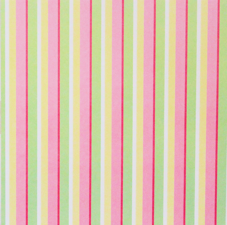 DCWV Easter Stripes 12 x 12 Flat Scrapbook Paper