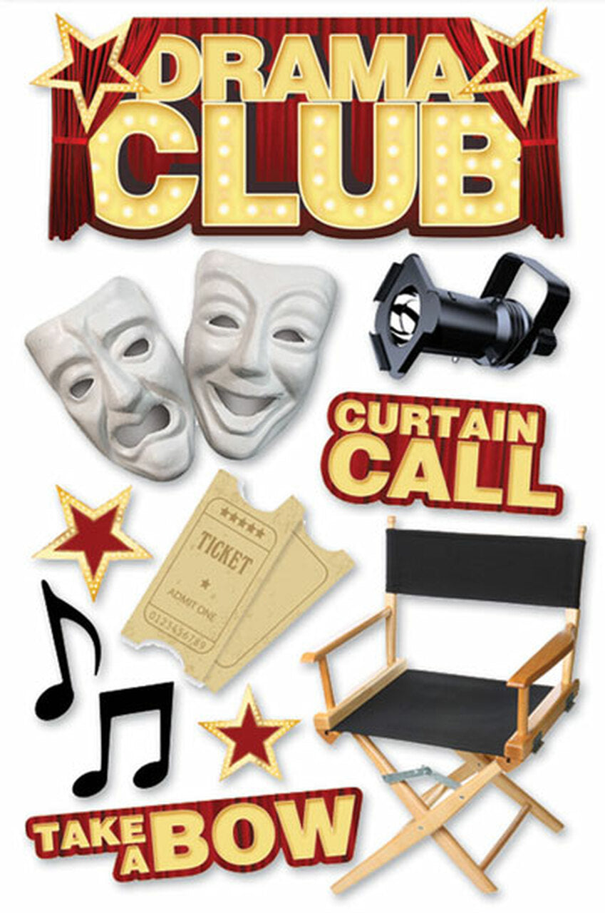 Paper House Drama Club Dimensional Sticker