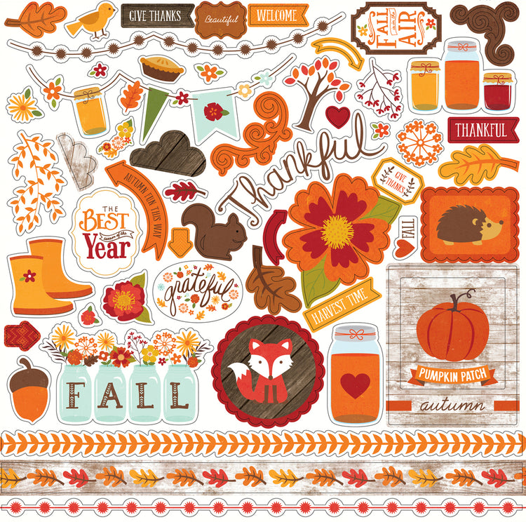 Echo Park 12 x 12 The Story Of Fall Element Sticker Sheet