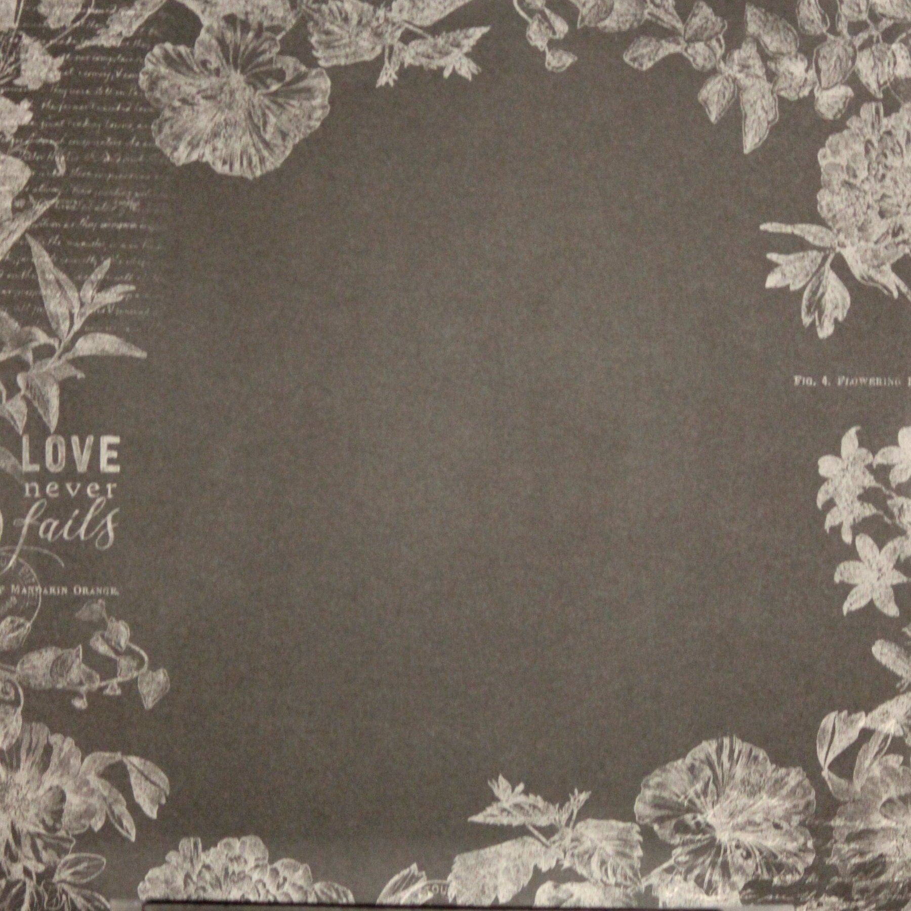 Craft Smith Botanical Bliss 12 X 12 Love Never Fails Lt. Cardstock Paper