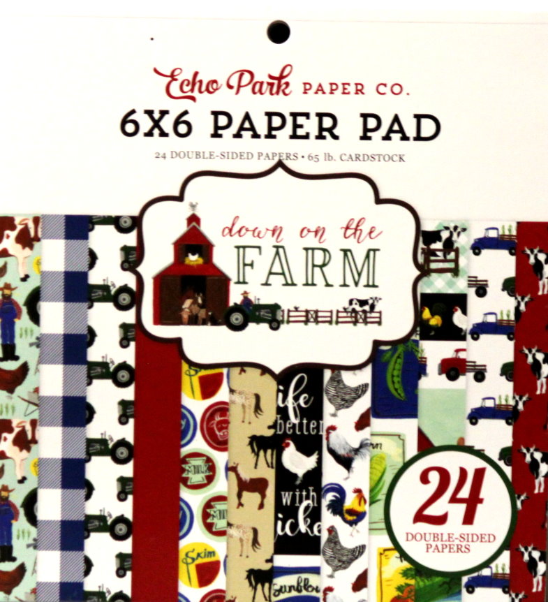 Echo Park Down On The Farm 6 x 6 Scrapbook Paper Pad