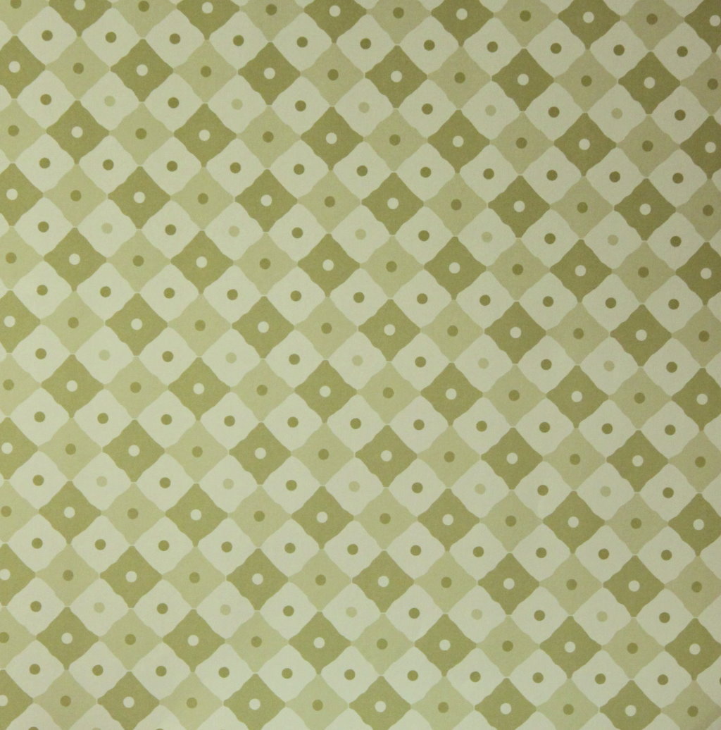 Nicole Moss Green Diamonds Printed 12 x 12 Scrapbook Paper