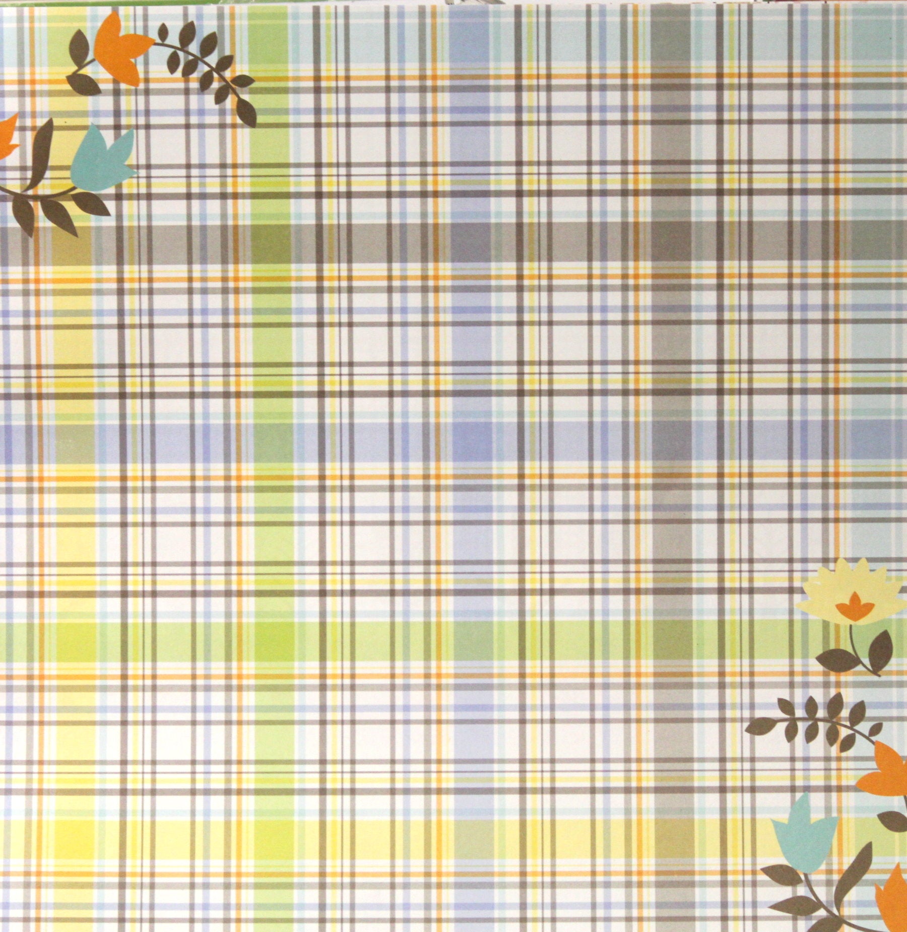 DCWV Fall Plaid 12 x 12 Scrapbook Paper