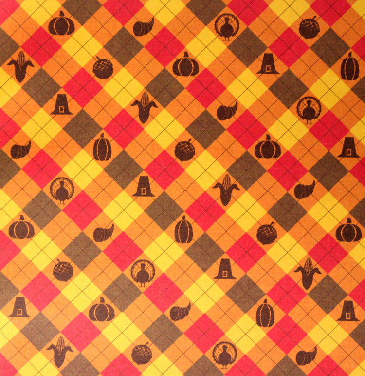 DCWV Fall Icons 12 x 12 Scrapbook Paper