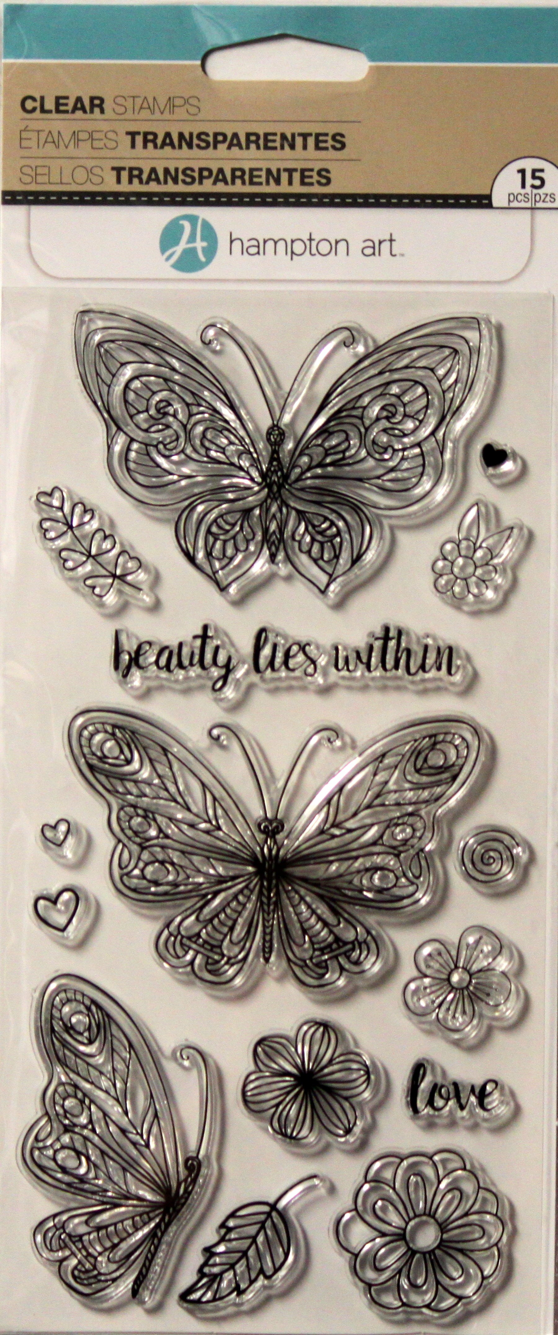 Hampton Art Butterflies Clear Stamps - SCRAPBOOKFARE