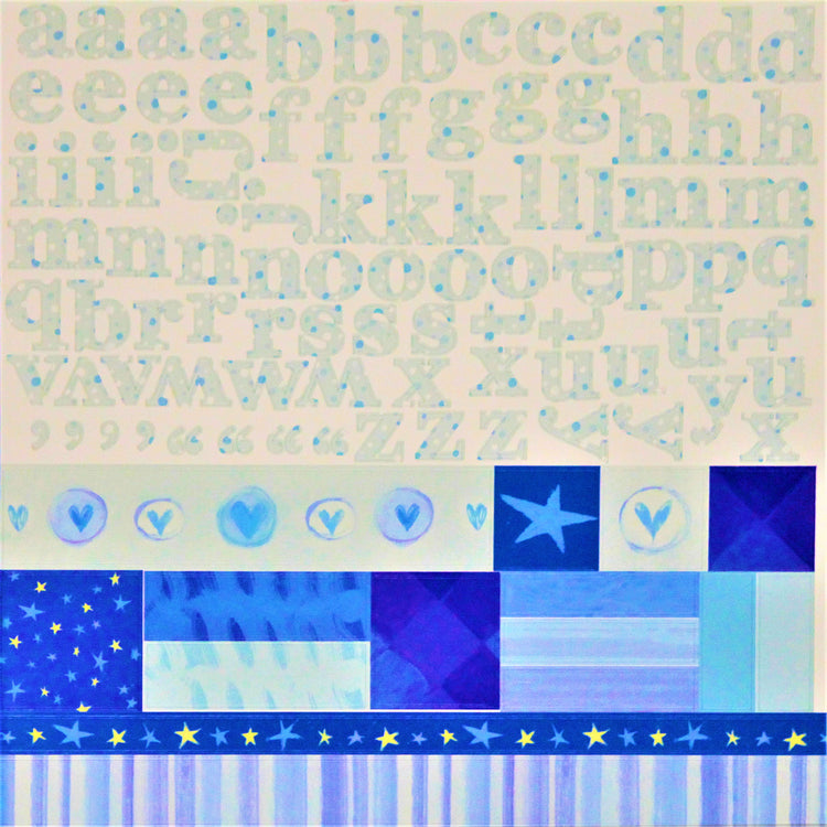 Momenta 12 x 12 Pattern Alphabet & Accents Sticker Sheets Assorted