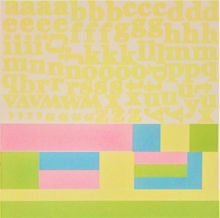 Momenta 12 x 12 Pattern Alphabet & Accents Sticker Sheets Assorted