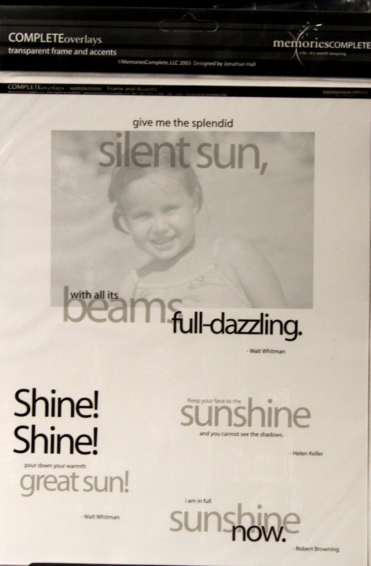 Memories Complete Summer Time Overlays Transparent Frame And Accents