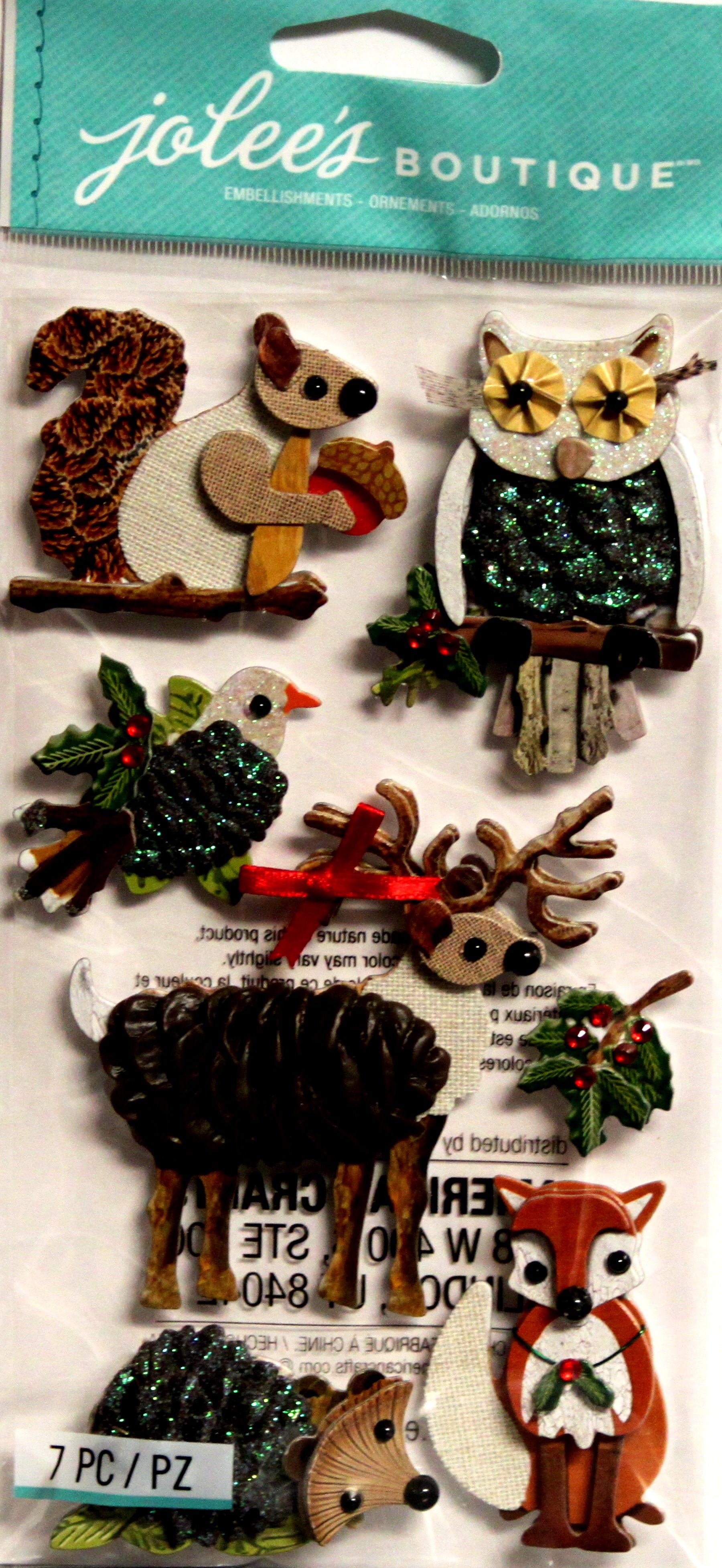 Jolee's Boutique Woodland Animals Dimensional Stickers