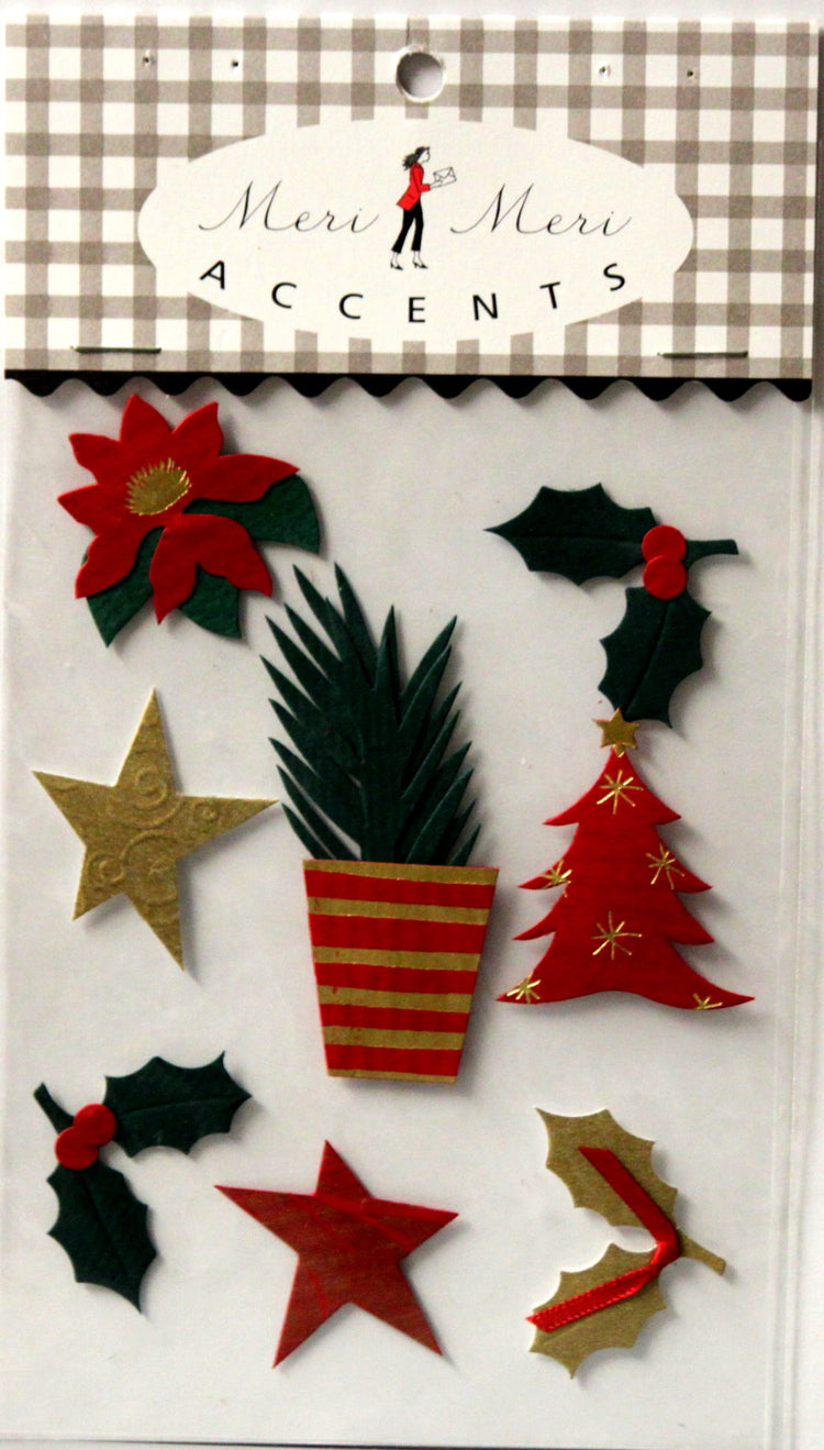 Meri Meri Christmas Elements Dimensional Accent Stickers
