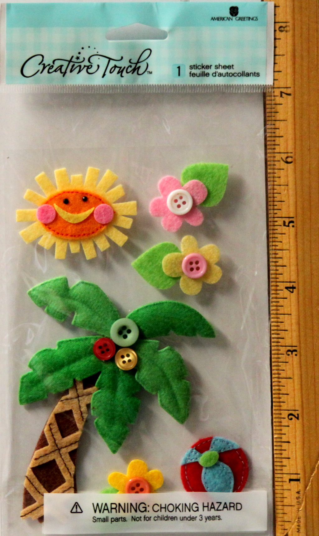 Creative Touch Day At The Beach Dimensional Stickers