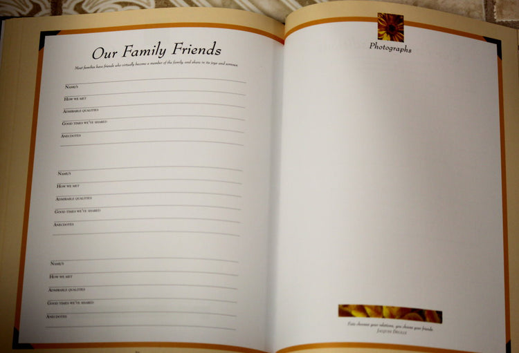 Our Family Tree And Album Keepsake Book
