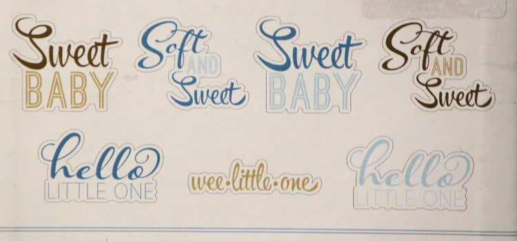 Imaginisce Baby Boy Die-cut Cardstock Sentiments