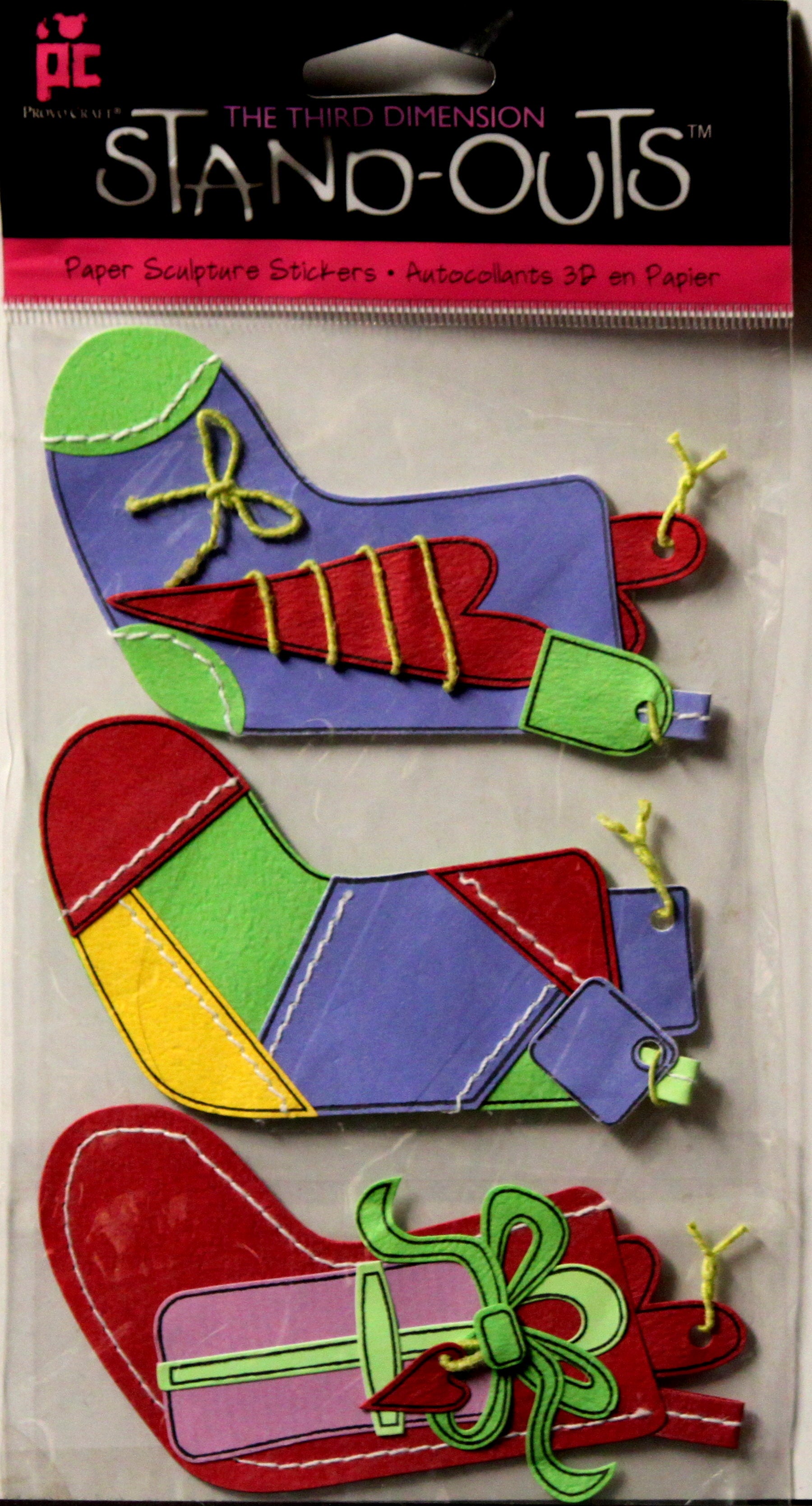 Provo Craft Christmas Stockings Stand-outs Dimensional Stickers